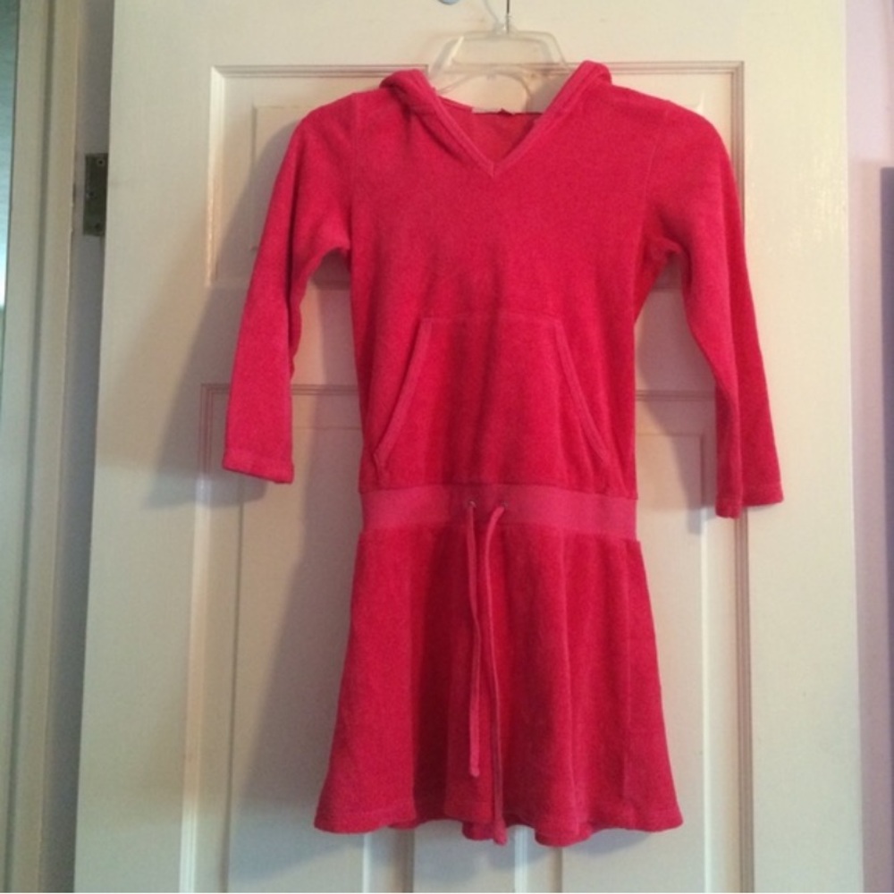 JUICY COUTURE KIDS HOT PINK SUMMER TERRYCLOTH DRESS